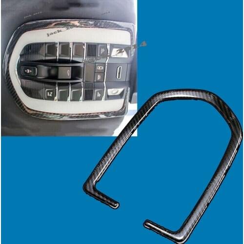FOR Porsche Macan 2015 2016 2017 2018 Real Carbon Fiber Car Inner Reading Light Frame Decor Trim