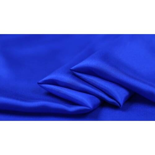 Howmay pure silk fabric habotai 8m/m 114cm 45" dark sapphire blue 71# habutai fabric for decor clothes lining fabric