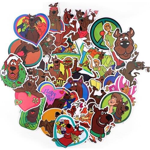 JF922 35Pcs/Set Funny Dog Stickers Waterproof For on Skateboard Laptop Suitcase Cute Animal Cartoon Stickers