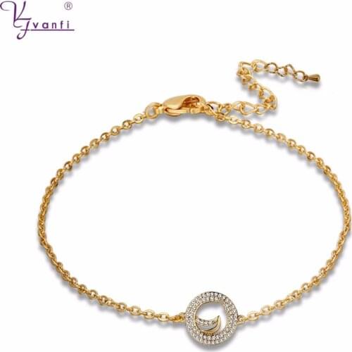 Kfvanfi Gold Jewelry Crystal Bracelets Bangles For Women Newest Fashion Bracelet