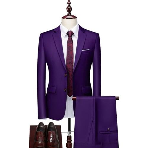 Suit + pants)2021 mens fashion slim suits mens business casual groom two-piece suit jacket jacket pants trousers suit/M-6XL