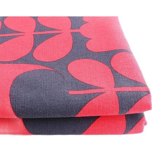 Red 100% Cotton Fabric Rose flowers 120*50CM Printed Patchwork Cloth for Sewing Materials Quilting DIY Clothes Needlework Decor