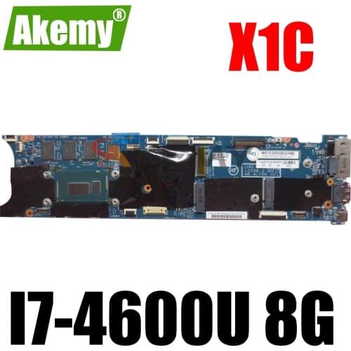 Laptop motherboard For Lenovo ThinkPad X1C X1 carbon I7-4600U 8G Mainboard 00UP985 00HN757 04X5580 13268-1 48.4LY06.021