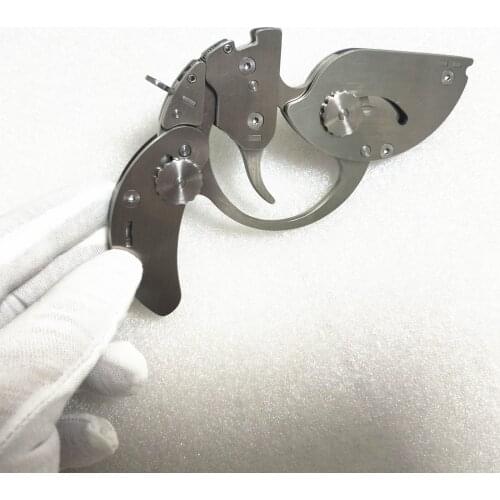 Medal rubber gun Stainless steel folding medal gun Metal shooting toy limited edition Metal creative toys