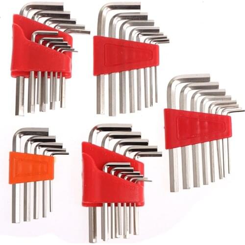 5/8/11 Pcs Wrench Metric Wrench Inch Wrench L Wrench Size Allen Key Short Arm Tool Set Easy To Carry In The Pocket
