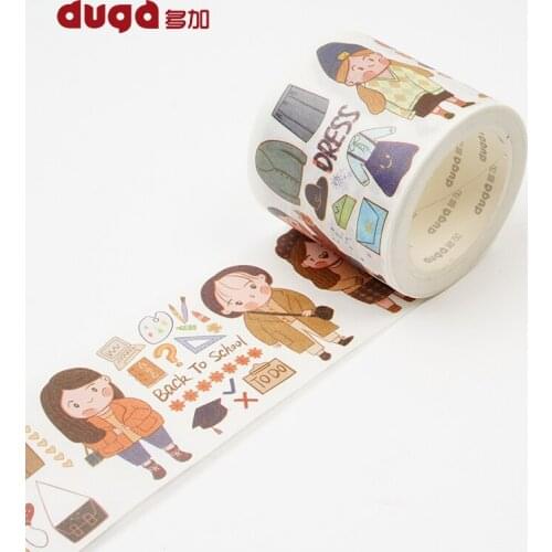 Cute cartoon Fashion girl student mini paper sticker Washi tape decoration DIY ablum diary scrapbooking label stickers