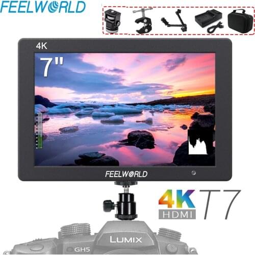 Feelworld T7 4K Monitor 7" monitor 1920x1200 HDMI On Camera Field Monitor Input Output Video for DSLR Canon Nikon Sony Camera