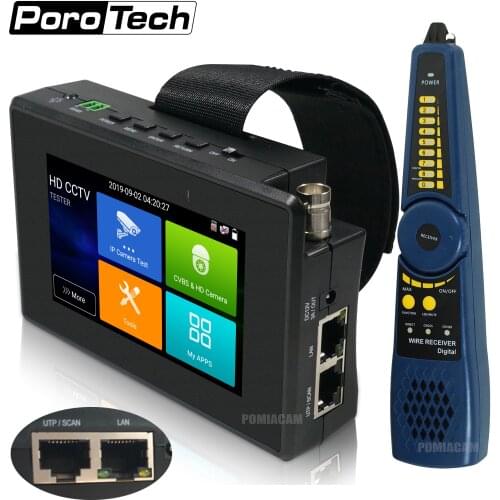 Wrist Cctv Camera Monitor,IPC-1800S 4'' Cctv Tester 4k IP 8mp Cvi Tvi Ahd Camera Analog POE Charging Wifi Camera Tester Monitor