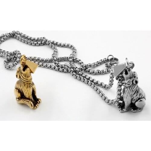 1 Fashion Women Men New Arrival Cute Loyalty Puppy Necklace Dog Animal Pendant Necklace 316L Stainless steel Man Jewelry