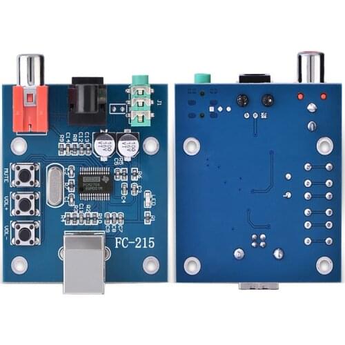 PCM2704 USB DAC To S/PDIF HiFi Sound Card Decoder Board 3.5mm Analog Output F/PC​​ Digital-Analog Converter Chip For Android Win