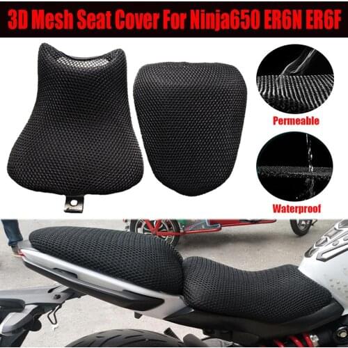 Ninja 650 ER6N ER6F Motorcycle Mesh Seat Cover Cushion Guard Waterproof Insulation Breathable Net For Kawasaki Ninja650 12-16