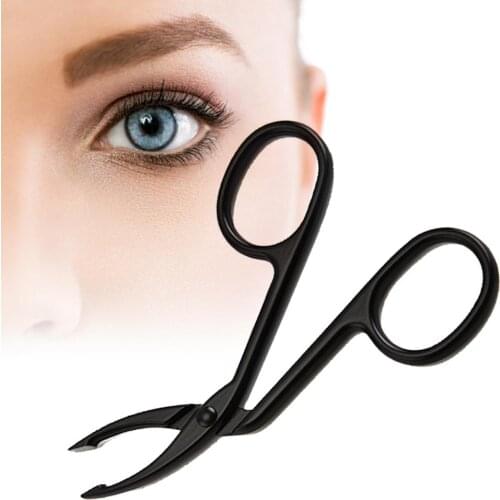 Stainless Steel Elbow Eyebrow Pliers Clip Scissors Tweezers Straight Pointed Professional Eyebrow Plucking Makeup Beauty Tools