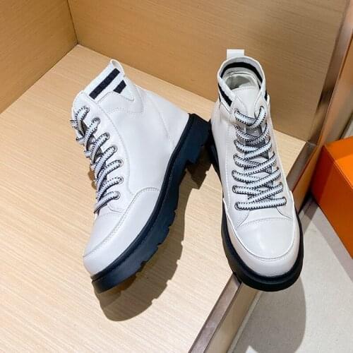 Ladies Autumn Boots PU Leather Platform Boots Women Shoes Ankle Boots Short Black Punk Flat Shoes Female Motorcycle Combat Boots