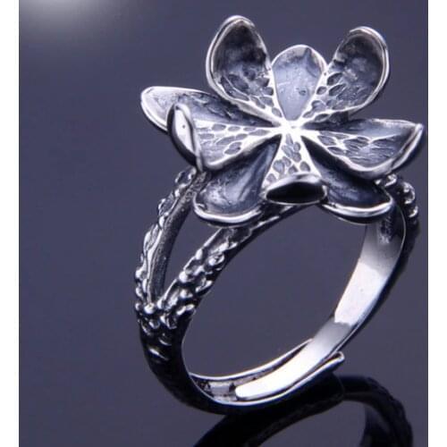 14*14mm 925 STERLING SILVER women Semi Mount Bases Blanks base blank Pad VINTAGE ring rings Setting set jewelry gift diy A1273