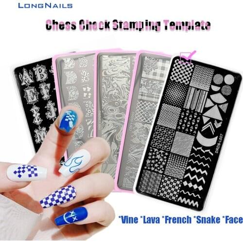 12*6cm French Nails Art Templates Stamping Stripe Plate 16Design Flower Cat+Lion Printing Stencil DIY Nail Template Tool DRDS009