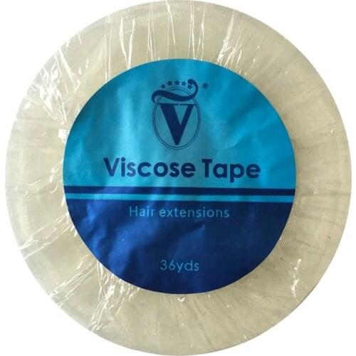 36 yards width 1cm Transparent Double side adhesive hair extensions tape Viscose tape for tape hair extension