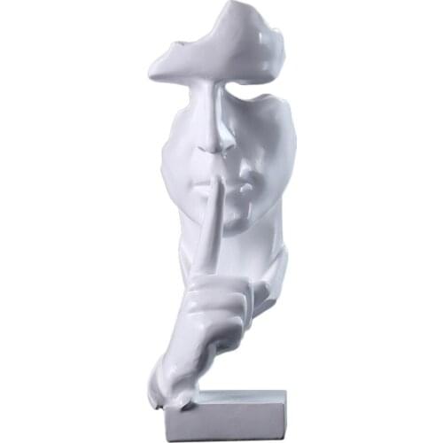 Silent Ornaments Sculpture Statue Mask Modern Desk Artwork Resin Abstract Office Home Decor Nordic