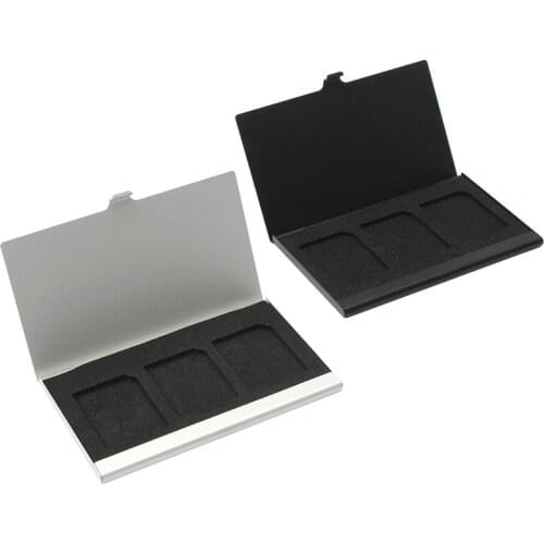 Aluminum Alloy Memory Card Case Card Box Holders For 3PCS SD Cards