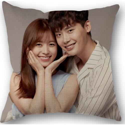 W Two Worlds KPOP Pillowcase Cotton Linen Fabric Square Zippered Pillow Cover For Home Wedding Decoration 45X45cm Not Fade