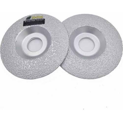 DIATOOL 2pcs Vacuum Brazed Diamond Grinding Cup Wheel Diameter 4" 4.5" 5" available for all Stone and Construction Material