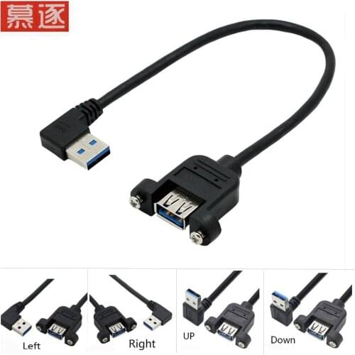 Ellenbogen USB 3,0 high speed verlängerung kabel mit ohr kann fix USB 3,0 männlich weiblich verlängerung kabel mit schraube loch