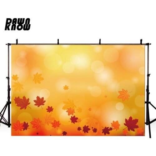 DAWNKNOW Customize Maple Leaf Autumn Photography Background Backdrop Wallpaper Wedding Party Decorate Photocall Photo Studio
