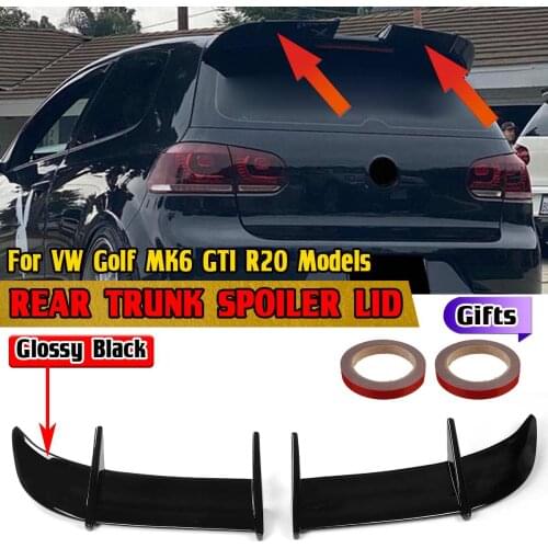 GTI New AK Style Car Rear Trunk Spoiler Lip Boot Wing Lip For VW Golf MK6 GTI R20 Models Car Rear Wing Spoiler Lip Body Kit