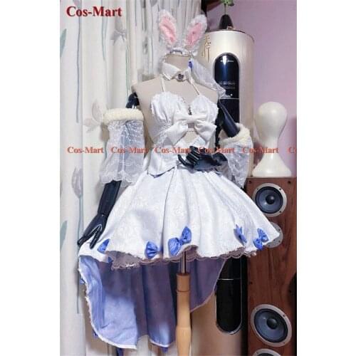 Anime Vtuber Usada Pekora Cosplay Costume Sweet White Wedding Dress Flower Marry Activity Party Role Play Clothing Custom-Make