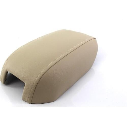 Beige Armrest Console Cover Lid Leather + Base Plate Fit for Volvo XC90 2003-14