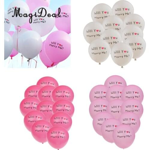 10pcs Will You Marry Me Heart Propose Marriage Latex Balloons Wedding Engagement Party Decoration