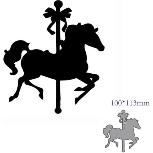 Metal cutting dies cut die mold Revolving horse decoration Scrapbook paper craft knife mould blade punch stencils dies