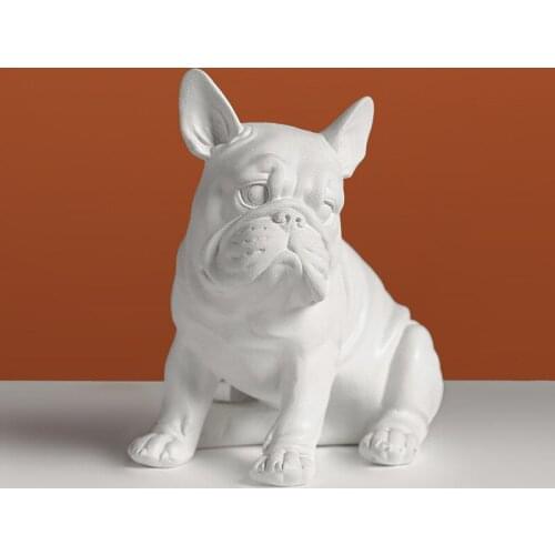 Cute Simulation Art Shar Pei Dog Animal Ornaments Resin Frosted Resin Crafts Living Room TV Cabinet Desktop Decorations