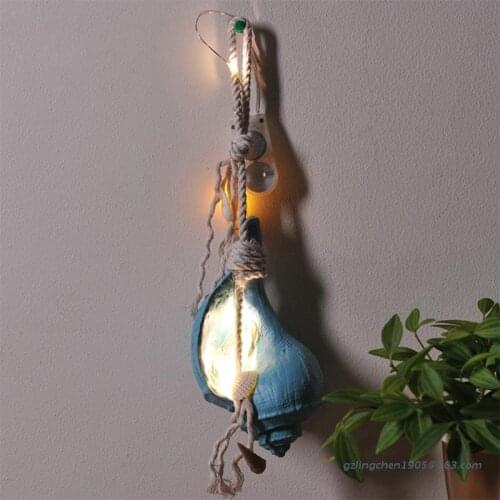 P8DE 2 Pcs Mediterranean Style Resin Simulation Conch Pendant Marine Conch Ornaments