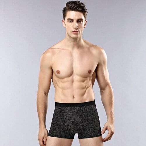 Health Bamboo Fiber Mens Boxer Male Underwear Breathable High Quality Big Size Comfortable Elastic Shorts for Men