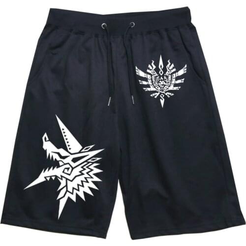 Mens Womens Monster Hunter Short Pants Jogger Fitness Knee Length Trousers Casual Sweat Loose Breathable & Pockets