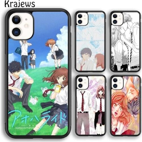 Krajews Anime Ao Haru Ride Kiss soft Phone Case Cover For iPhone 5s SE 2020 6s 7 8 plus X XS XR 11 12 mini pro max coque Shell