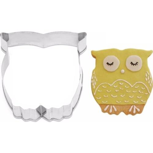 New Owl Animal Cookie Cutter Stainless Steel Cut Candy Biscuit Mold Cooking Tools Cortadores De Fondant Gingerbread Cookie Mold