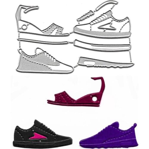 Shoes Dies Metal Cutting For DIY Scrapbooking Album Paper Cards Decorative Crafts Handmade Template Stencil Embossing Die Cut