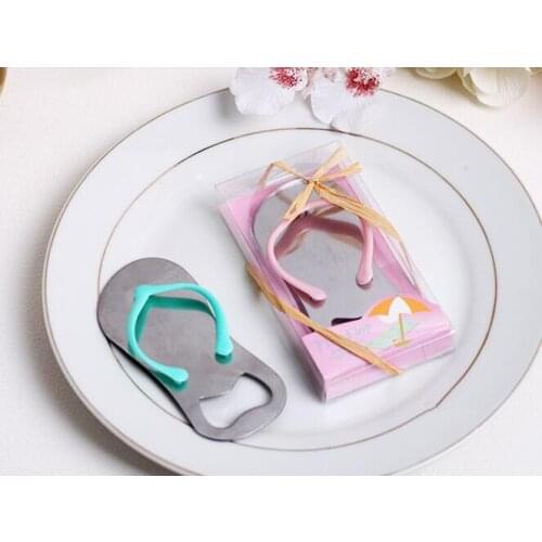 Wholesale 100PCS/LOT Bottle Opener Wedding Best Gift For Guest Summer Beach Shoes Slippers Wedding Souvenirs