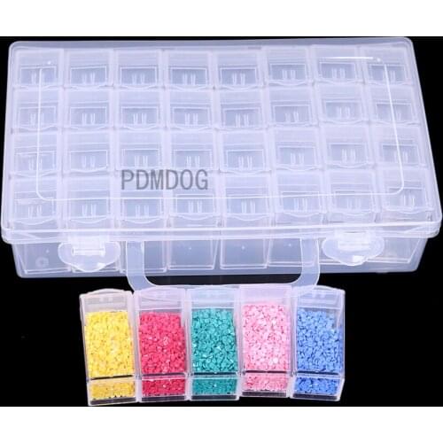 32/40/48/56/64 Grids 5D Diamond Painting Box Storage Containers Diamond Painting Tools Accessories Jewelry Beads Organizer Case