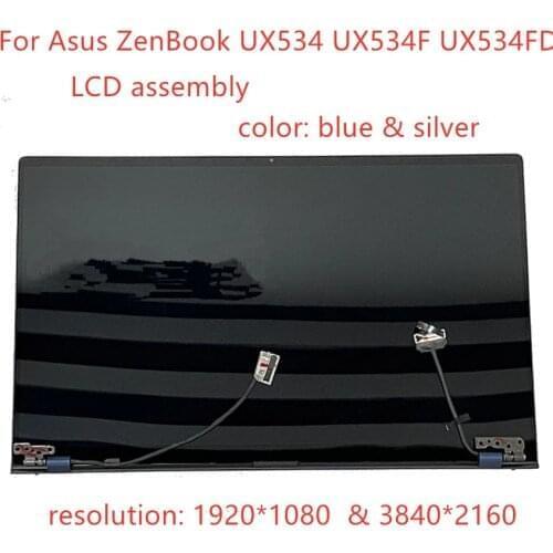 Original 15.6'' 4K UHD 3840X2160 OR FHD 1920X1080 LCD screen replacement FOR ASUS ZenBook 15 UX534 UX534FA LCD screen assembly