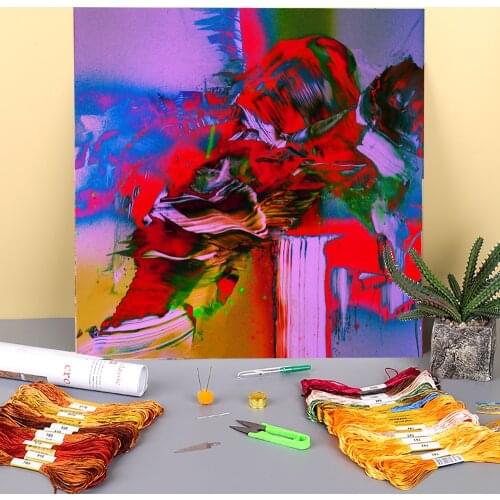 Landscape Strong Emotion Pre-Printed 11CT Cross-Stitch Embroidery Full Kit DMC Threads Handmade Handicraft Adults