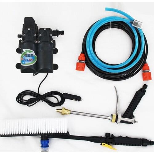 12V high pressure portable high-end storage box car washer 220V household car wash water gun intelligent double pump brush pump