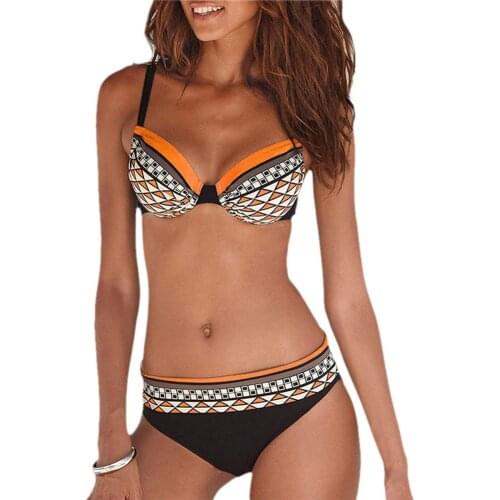 Sexy Bikinis Print 2 Piece Set Swimwear Women Swimsuit 2021 New Resort Style Ladies Bikinis Brazilian Swimwear Biquini