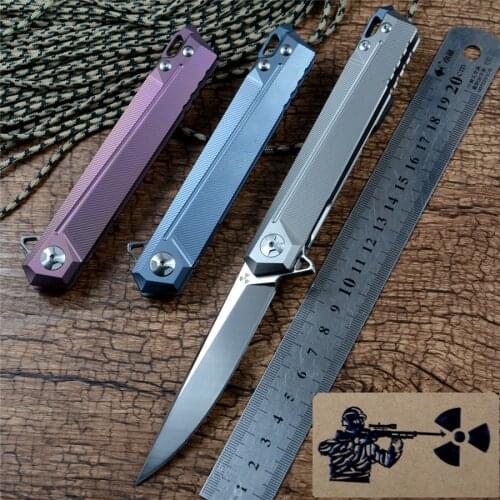 Quality Folding Knife Jungle Edge Brand Flipper Knife S35VN Blade Titanium Alloy Handle Outdoor Tactical Survival Tools JK5311