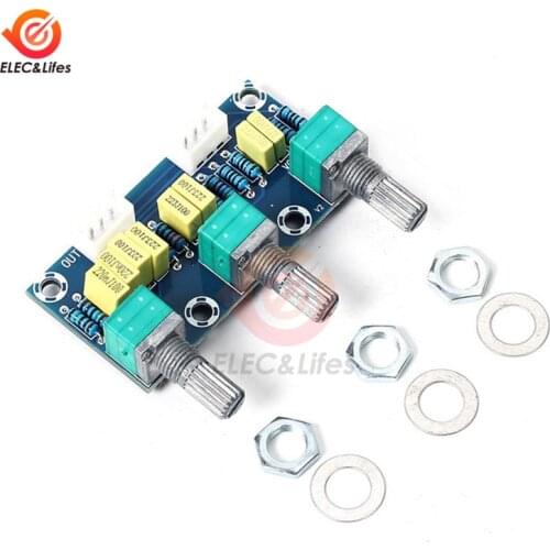 XH-M802 Passive Tone Board Amplifier Preamp Power Module 2 Channel Low High Sound Adjustment Electonic DIY Electronic PCB Board