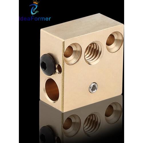 3D Printer Parts Volcano/V6/CR10 Brass Heater Block High Temperature For PT100 V6 CR10 MK7/MK8/MK9 Extruder J-Head Heat Block