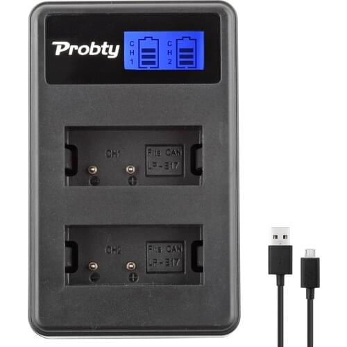 Probty LP-E17 LP E17 LPE17 LCD USB Charger for Canon EOS M3 EOS Rebel T6i T6s EOS 750D 760D 8000D Kiss X8i Camera