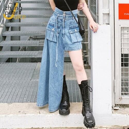 Zhang Pear Juice Denim Skirts For Women
