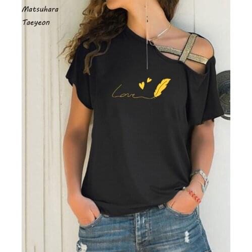 Women Feathers Heartbeat Print T Shirt Women Short Sleeve Harajuku Tshirt Summer Funny Women Tee Shirt Big Size S-5xl Tops